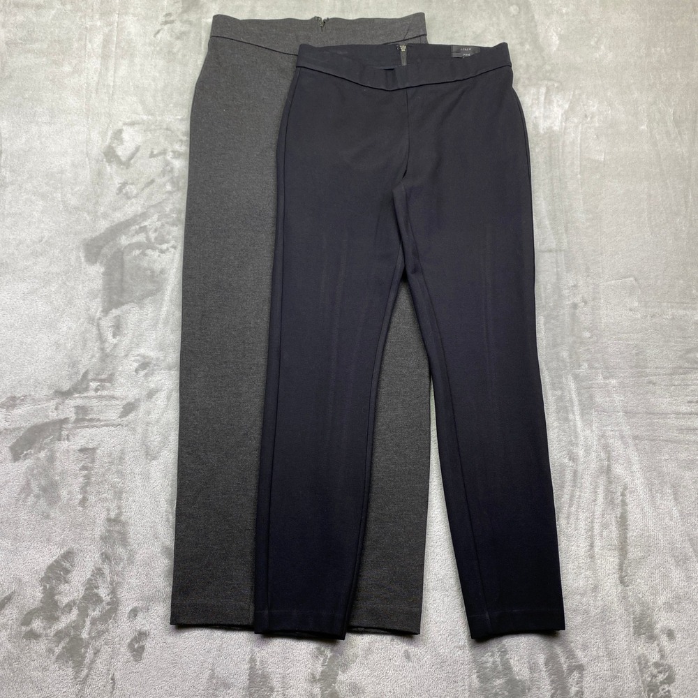 Lot of 2 J Crew Pixie Pants Stretch Slim Leg Ankle Zip Women's Size S Fits‎ 27"